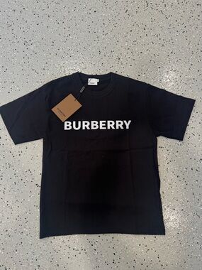 Burberry Black shirt with White Logo